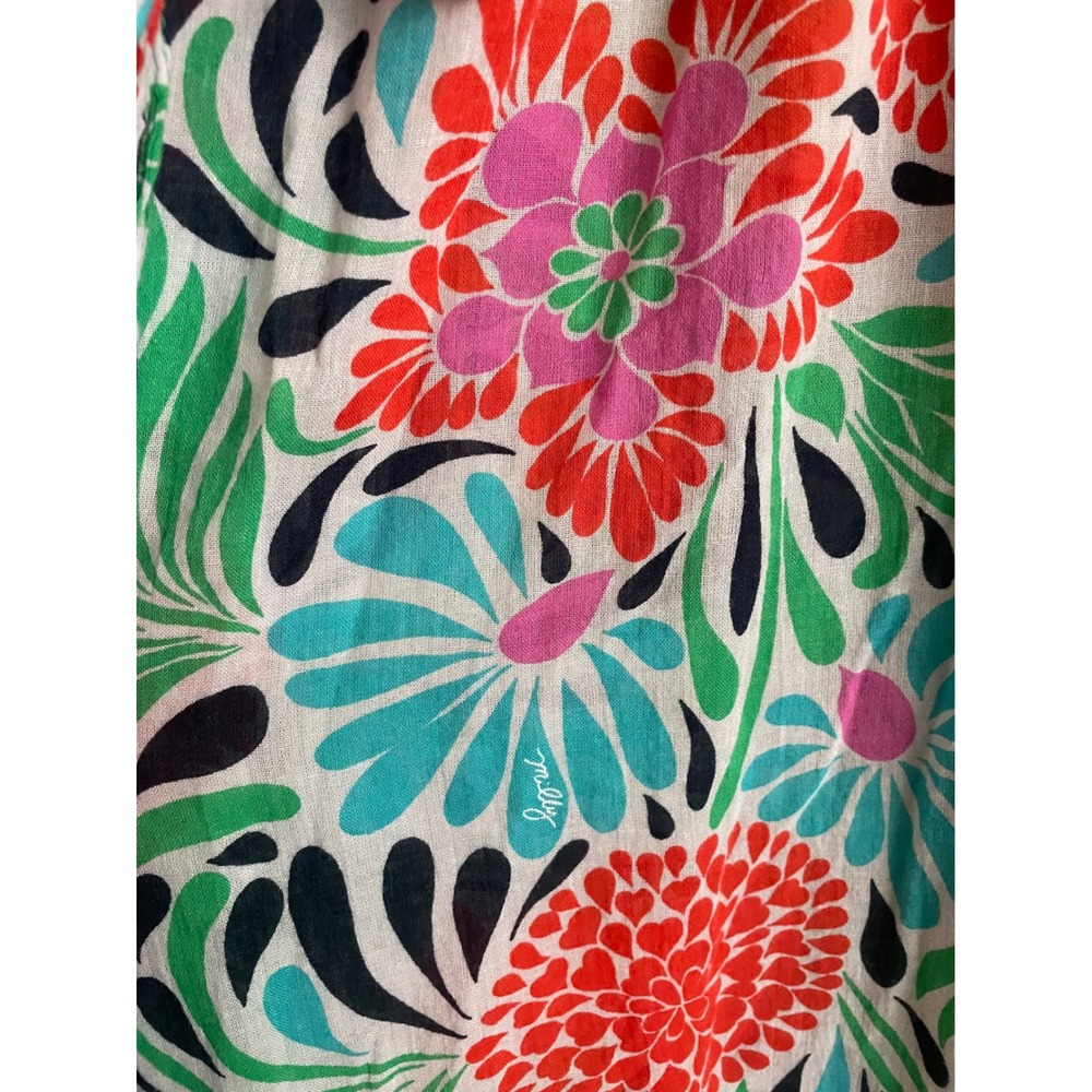 Milly New York Floral Kaftan Midi Dress Beaded Green P Blue 8 Resortwear Luxury - Picture 8 of 10